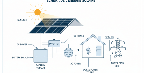 energie solaire schema